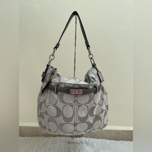 Coach Chelsea Ashlyn Signature Gray/Silver Vintage Shoulder Bag